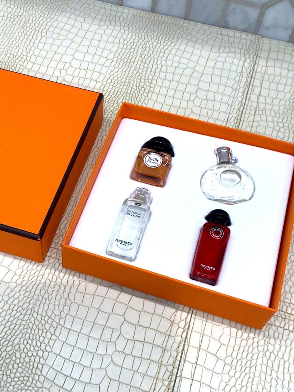 New Hermes Set Of 4 New Eau de Parfums - Rare Boxed Set! 4 Mini Bottles